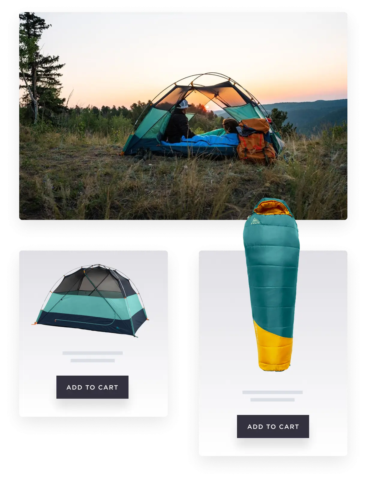 collage-camping-product-tent-sleeping-bag-kelty
